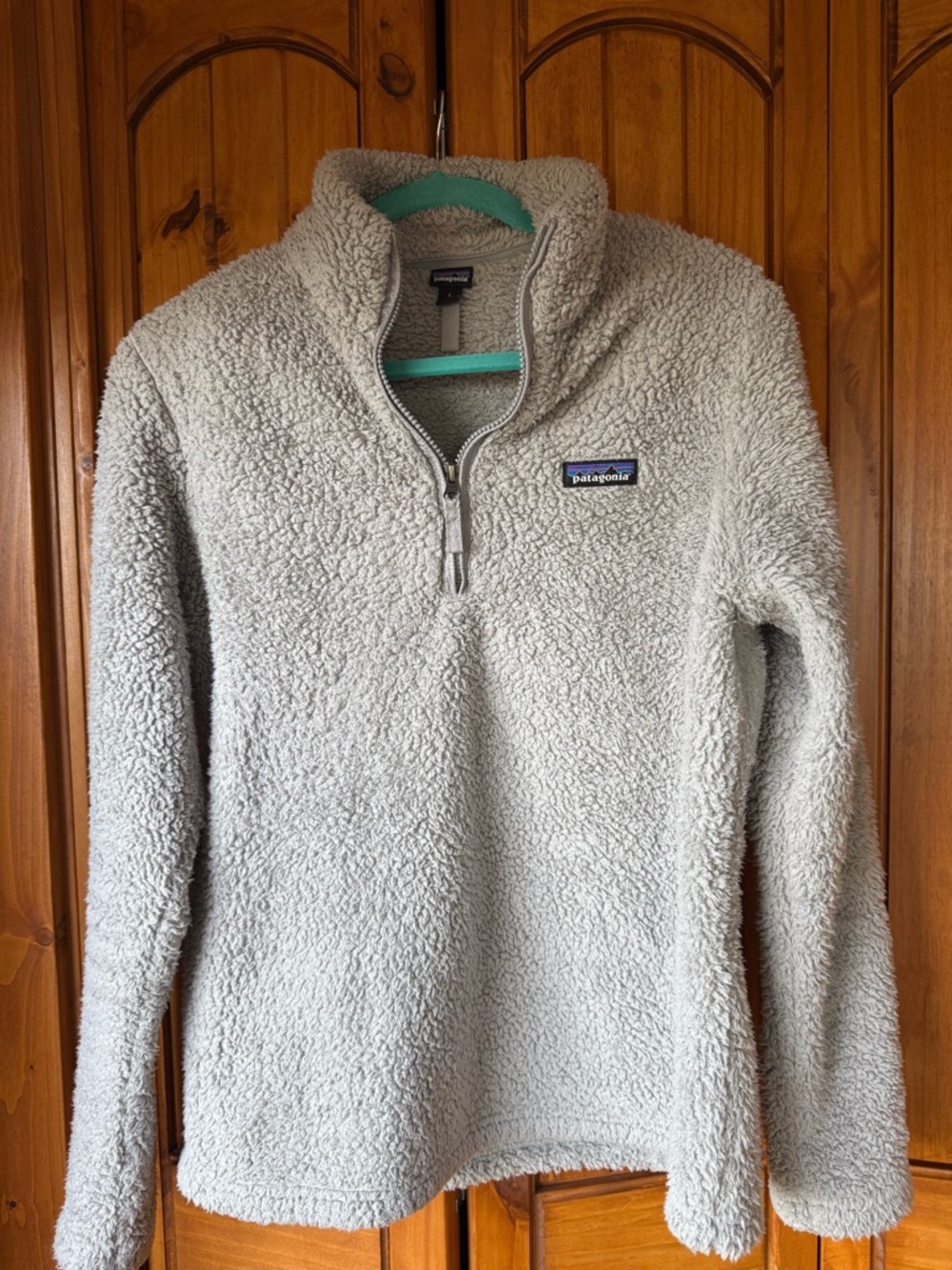 Patagonia Light Gray Sherpa Fleece Jacket